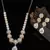 Silver Gold plated Polki Choker Necklace Set With Earrings