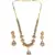 Silver Gold plated Polki Choker Necklace Set With Earrings
