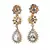Silver Gold plated Polki Choker Necklace Set With Earrings