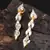 Silver Gold plated American Diamonds Choker Necklace Set With Earrings