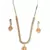 Silver Gold plated Polki Choker Necklace Set With Earrings