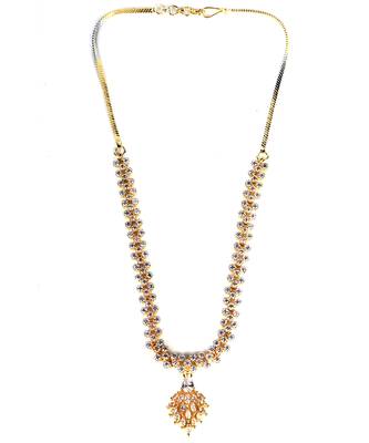 Silver Gold plated Polki Choker Necklace Set With Earrings 4