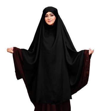 JSDC Imported Korean Nida Long Prayer Khimar For Women (Black) 1