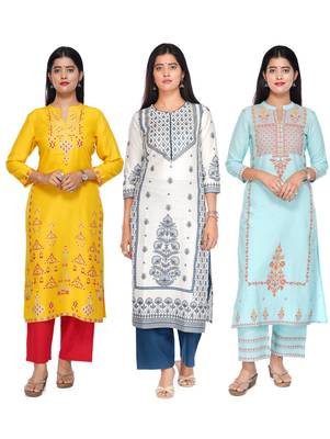 Multicolor block print blended cotton salwar 1