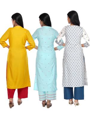 Multicolor block print blended cotton salwar 2
