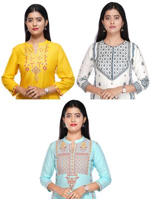 Multicolor block print blended cotton salwar 3