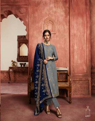 Silver brocade jacquard salwar 1