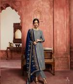 Silver brocade jacquard salwar