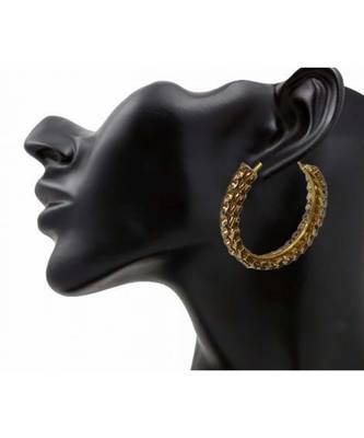 AMIAS Jewels Sparkling Alloy Hoop Earring 3
