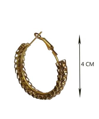 AMIAS Jewels Sparkling Alloy Hoop Earring 4