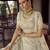 Off-white zari and sequins embroidered georgette Semi Stitched wedding Lehenga