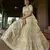Off-white zari and sequins embroidered georgette semi stitched wedding lehenga