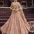 Peach resham and sequins embroidered georgette Semi Stitched wedding Lehenga