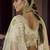 Off-white zari and sequins embroidered georgette Semi Stitched wedding Lehenga