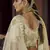 Off-white zari and sequins embroidered georgette semi stitched wedding lehenga