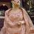 Peach resham and sequins embroidered georgette Semi Stitched wedding Lehenga