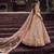 Peach resham and sequins embroidered georgette Semi Stitched wedding Lehenga