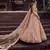 Peach resham and sequins embroidered georgette semi stitched wedding lehenga
