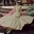 Green gota and resham embroidered organza semi stitched wedding lehenga