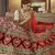 Off-white resham and sequins embroidered art silk semi stitched wedding lehenga