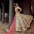 Off-white resham and sequins embroidered georgette Semi Stitched Bridal Lehenga