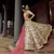 Off-white resham and sequins embroidered georgette semi stitched bridal lehenga