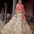 Off-white resham and sequins embroidered georgette semi stitched bridal lehenga