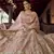 Peach Sequins zari and resham embroidered georgette semi stitched wedding lehenga