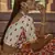 Off-white resham and sequins embroidered art silk semi stitched wedding lehenga