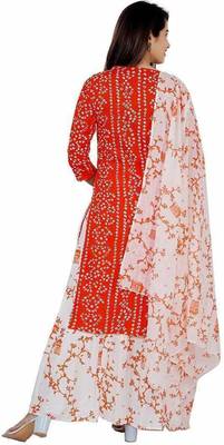 Orange printed rayon kurtas-and-kurtis 2