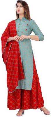 Black embroidered rayon kurtas-and-kurtis 1