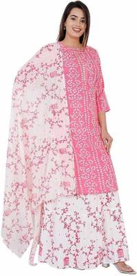 Pink printed rayon kurtas-and-kurtis 3