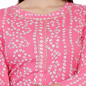 Pink printed rayon kurtas-and-kurtis 4