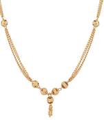 Piah Fashion Long  Traditional Gold Plated Brass  Two Line   Necklace, Necklace Chain For Womens & Girls
