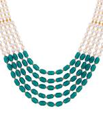 Piah Fashion Brass Rajwadi Groom Mala Pearl Layered  Gold Plated Necklace For Womens,Girls,Mens & Boys(UniSex)