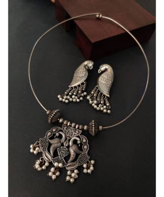 Peacock Pendant Necklace Set 1