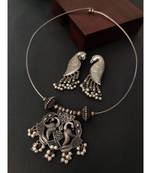 Peacock Pendant Necklace Set