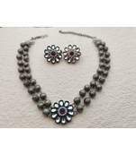 White Stone Necklace Set