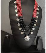 Red and Black Pipe Necklace Set
