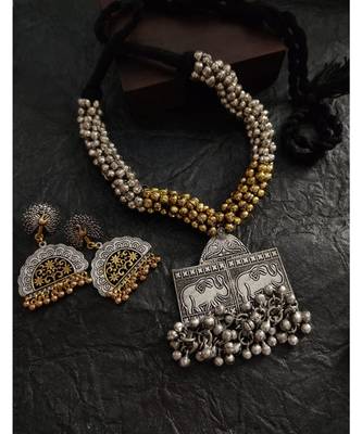 Dual Tone Necklace Set 1