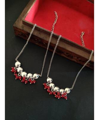 White Beaded Anklet 1