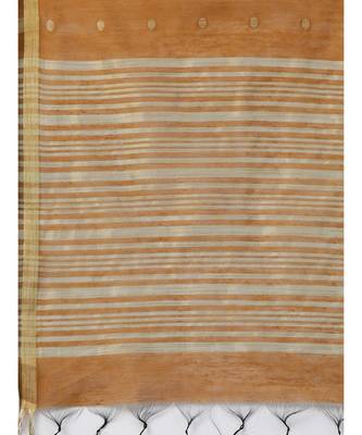 Indo Era Brown Art Silk Woven Dupatta 2
