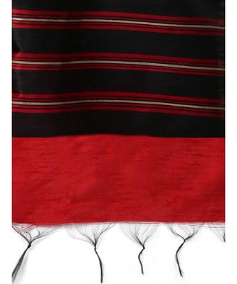 Indo Era Black Woven Design Art SilkDupatta 2