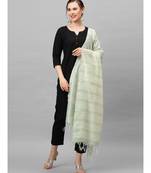 Indo Era Sea Green Art Silk Woven Dupatta