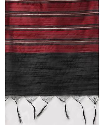 Indo Era Black Art Silk Woven Dupatta 3
