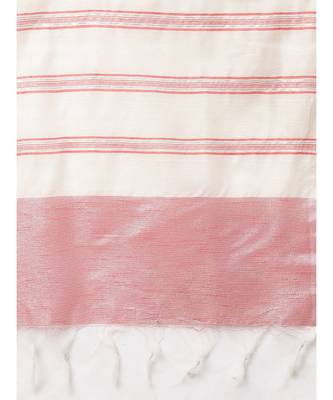 Indo Era Pink Art Silk Woven Dupatta 3