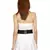 Anekaant Black & Gold Embellished Canvas Belt