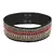 Anekaant Black & Multi Striped Embellished Canvas Belt