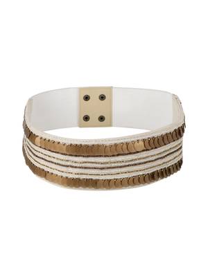 Anekaant Natural & Antique Embellished Canvas Belt 3