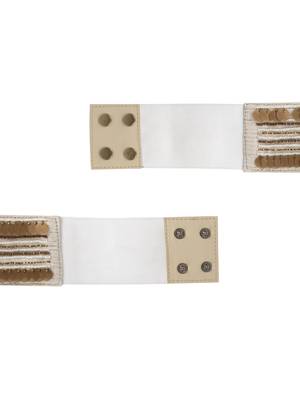Anekaant Natural & Antique Embellished Canvas Belt 5